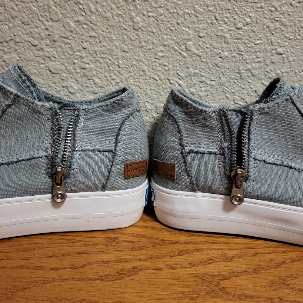 Blowfish Malibu Gray Hidden Wedge Sneaker Size 8 - Picture 11 of 13